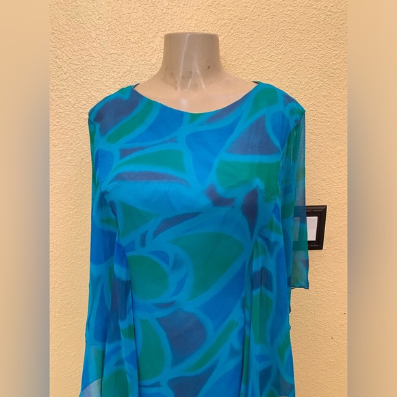 VTG Claralura Original Size 12 Batwing Knee Length Dress - Picture 2 of 10